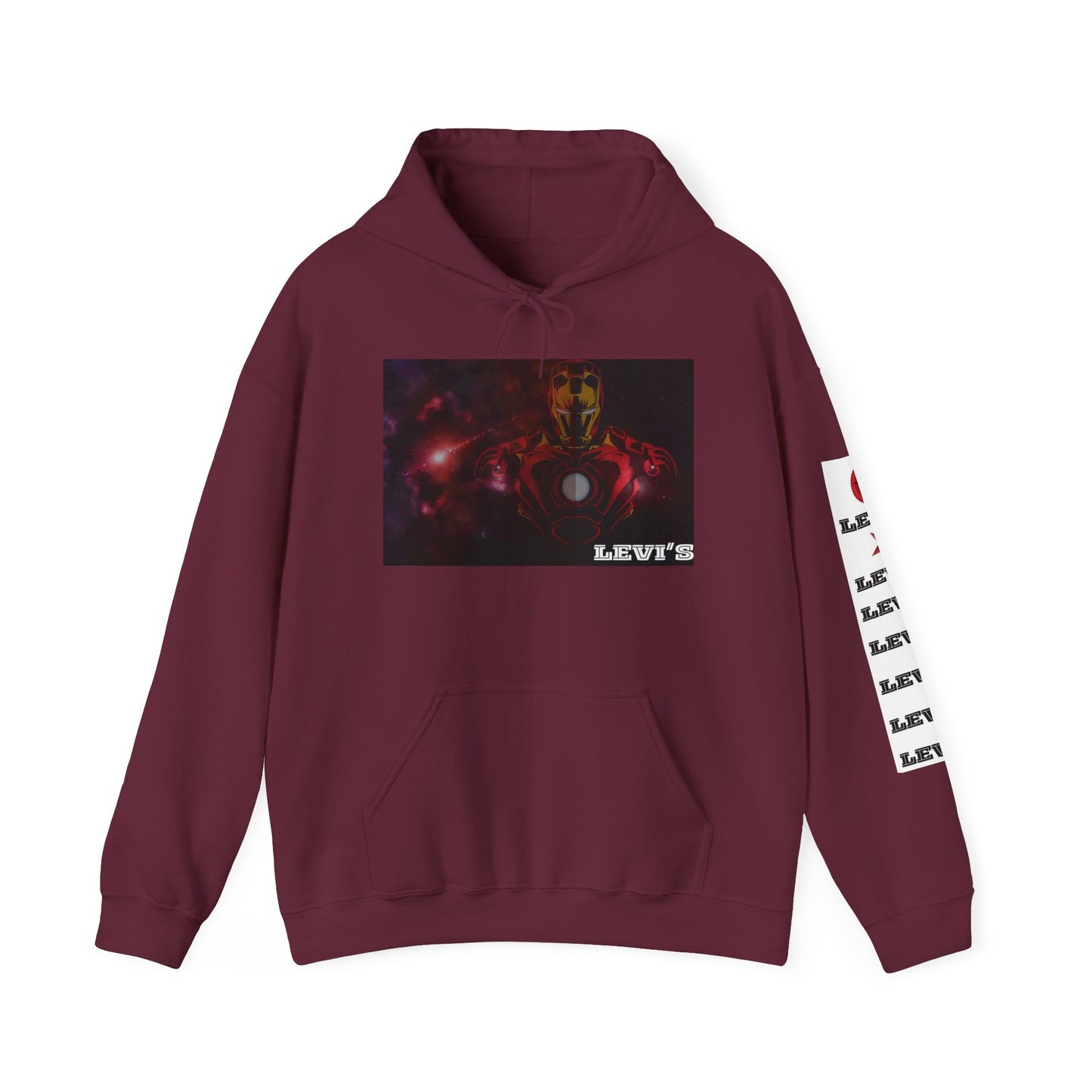 Heroic Unisex Hoodie with Vintage Iron Man Design, Superhero Sweatshirt, Marvel Gift, Cozy Pullover, Casual Wear, Fan Apparel