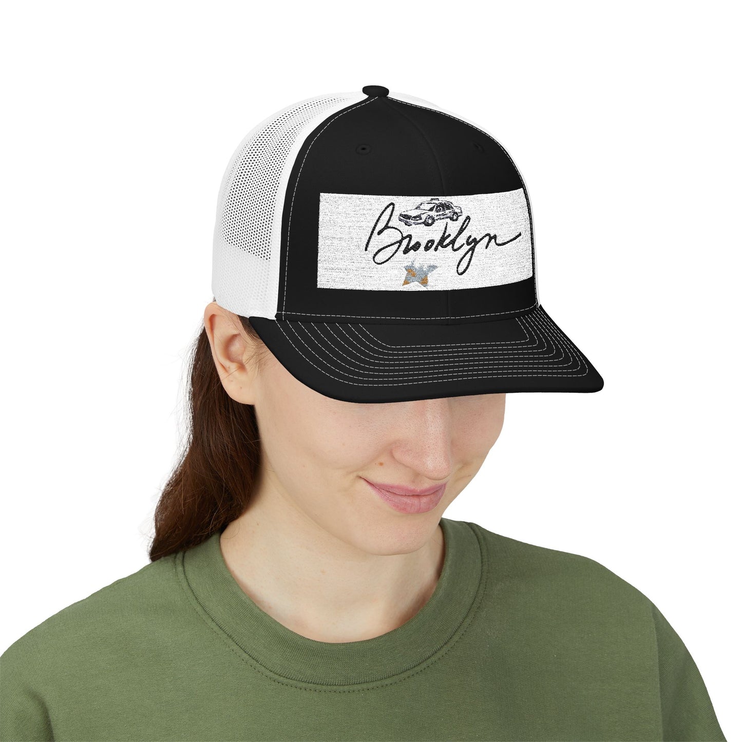 Brooklyn Embroidered Snapback Trucker Cap | Stylish Hats for Summer, Casual Wear, Gift for Dad, Trendy Accessories, Urban Fashion