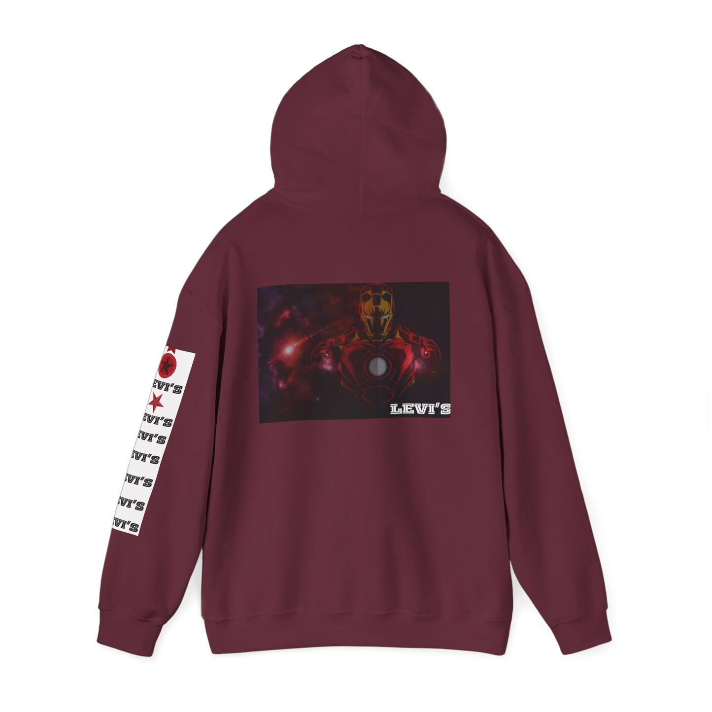 Heroic Unisex Hoodie with Vintage Iron Man Design, Superhero Sweatshirt, Marvel Gift, Cozy Pullover, Casual Wear, Fan Apparel