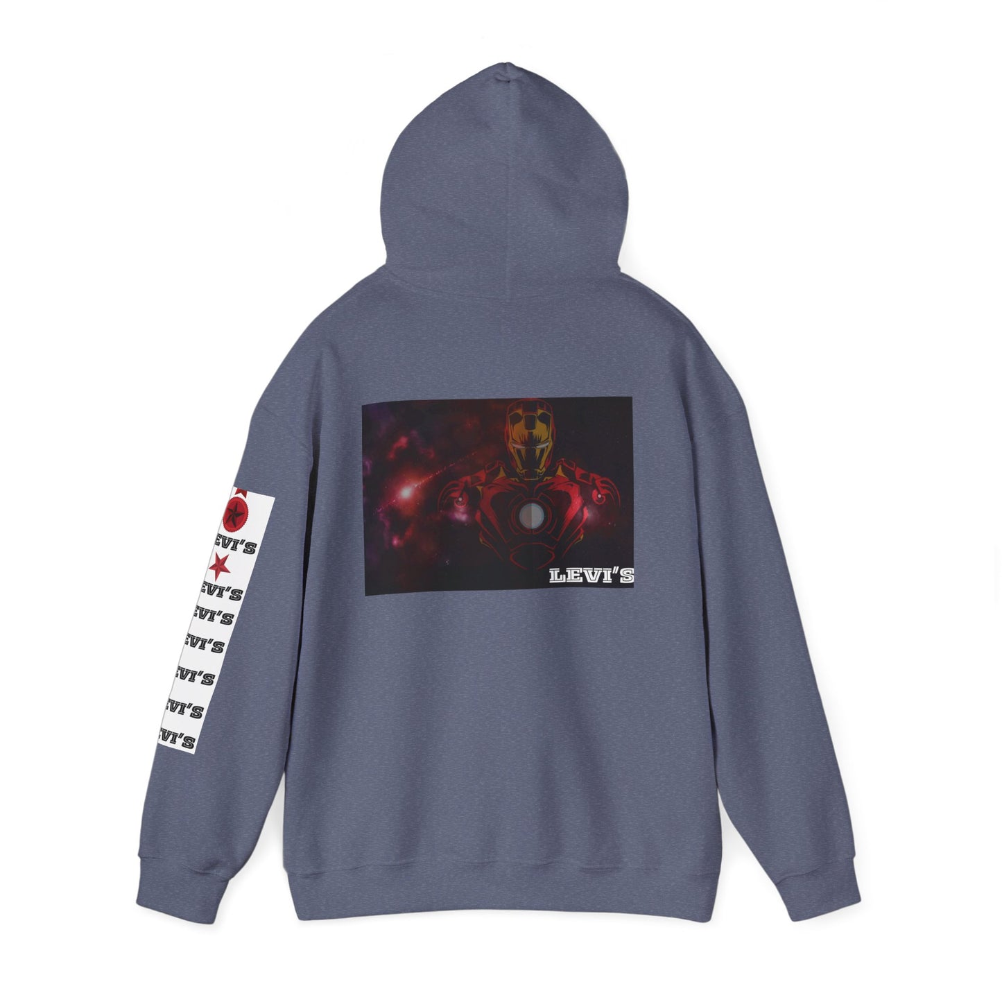 Heroic Unisex Hoodie with Vintage Iron Man Design, Superhero Sweatshirt, Marvel Gift, Cozy Pullover, Casual Wear, Fan Apparel