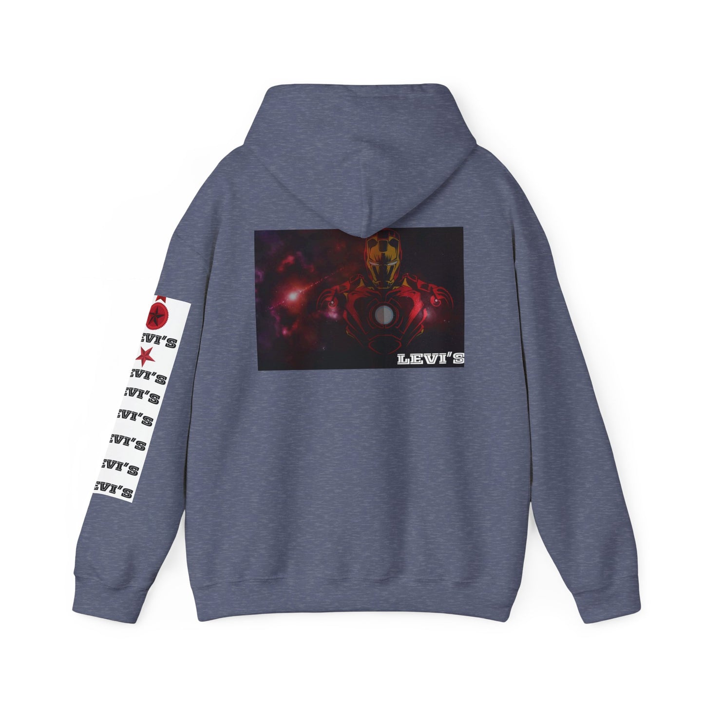 Heroic Unisex Hoodie with Vintage Iron Man Design, Superhero Sweatshirt, Marvel Gift, Cozy Pullover, Casual Wear, Fan Apparel