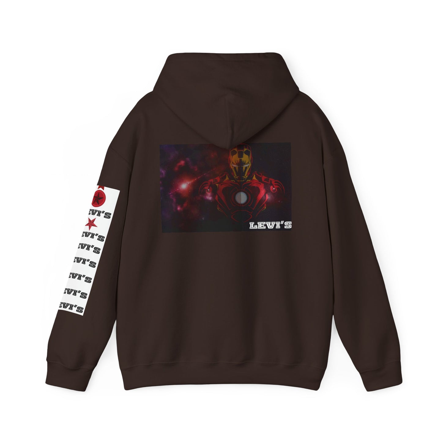 Heroic Unisex Hoodie with Vintage Iron Man Design, Superhero Sweatshirt, Marvel Gift, Cozy Pullover, Casual Wear, Fan Apparel