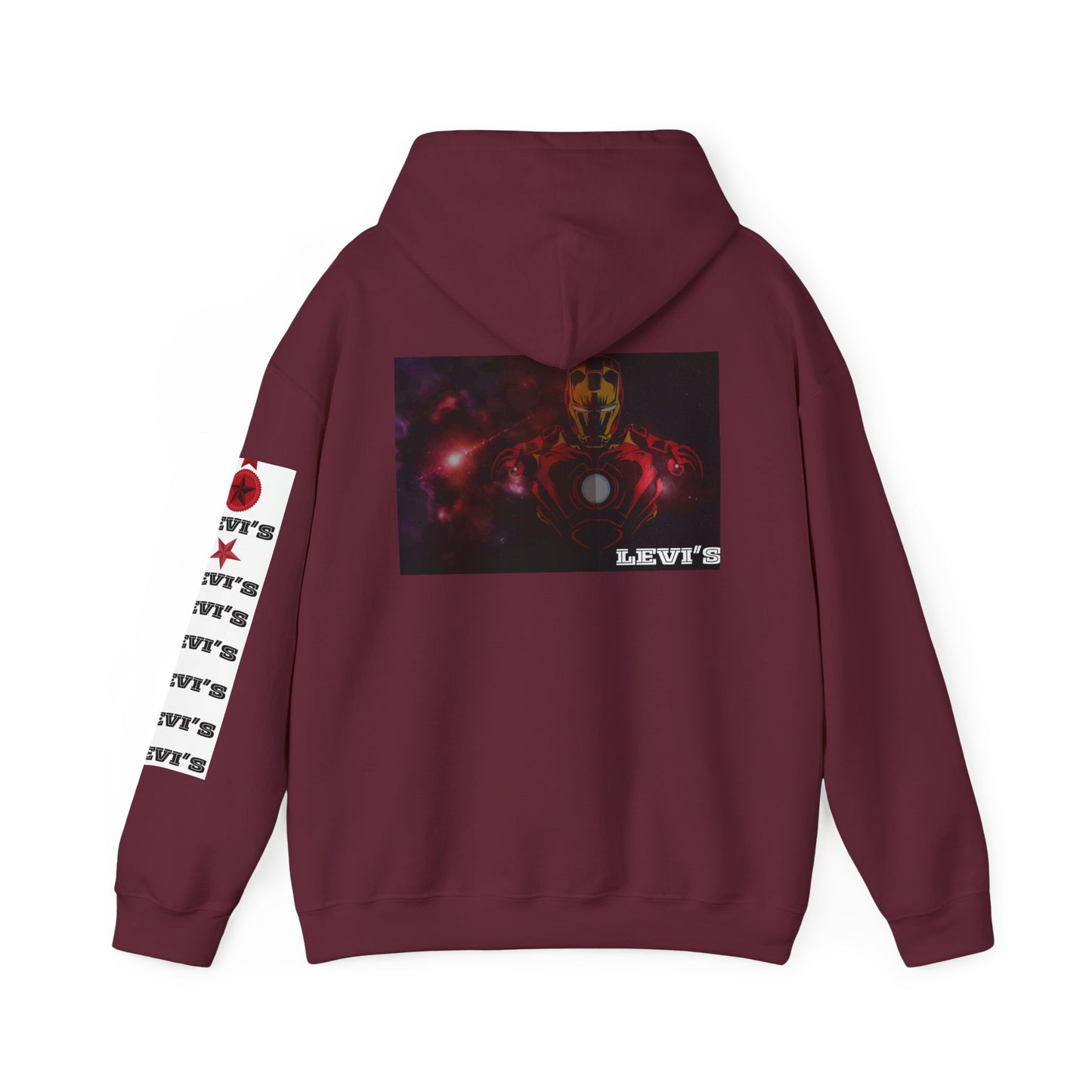 Heroic Unisex Hoodie with Vintage Iron Man Design, Superhero Sweatshirt, Marvel Gift, Cozy Pullover, Casual Wear, Fan Apparel