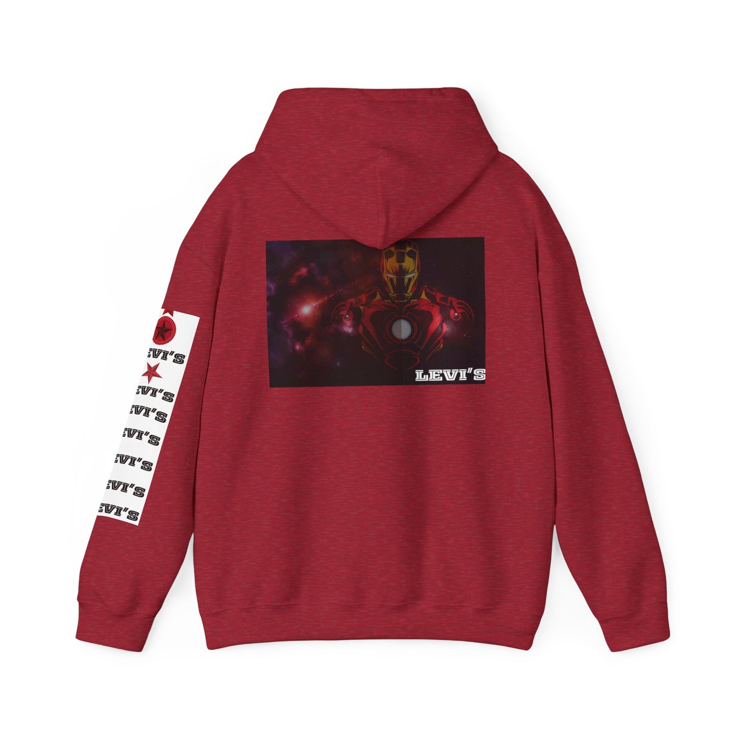 Heroic Unisex Hoodie with Vintage Iron Man Design, Superhero Sweatshirt, Marvel Gift, Cozy Pullover, Casual Wear, Fan Apparel