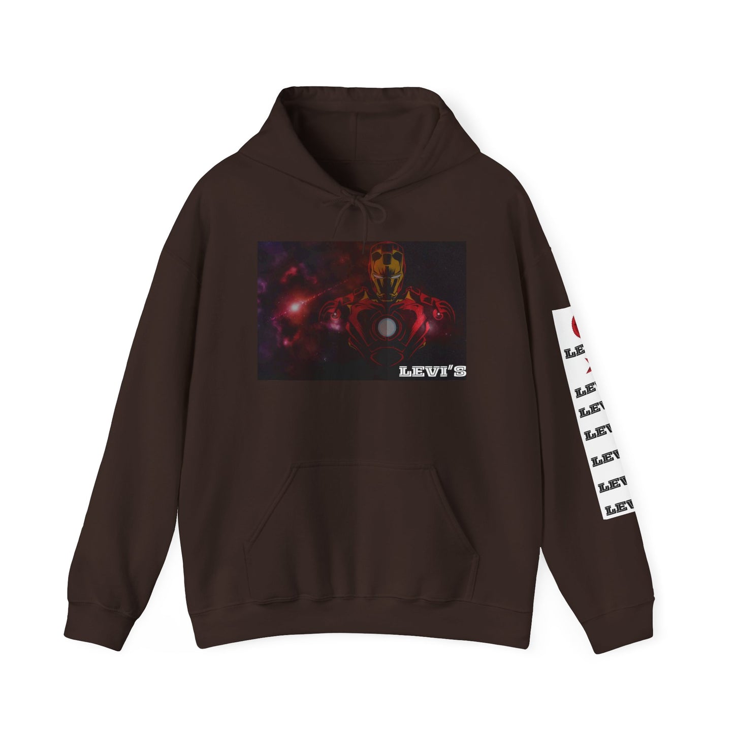 Heroic Unisex Hoodie with Vintage Iron Man Design, Superhero Sweatshirt, Marvel Gift, Cozy Pullover, Casual Wear, Fan Apparel