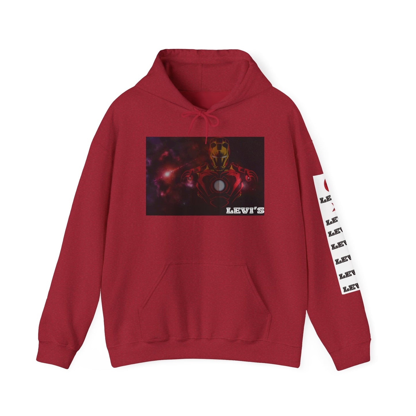 Heroic Unisex Hoodie with Vintage Iron Man Design, Superhero Sweatshirt, Marvel Gift, Cozy Pullover, Casual Wear, Fan Apparel