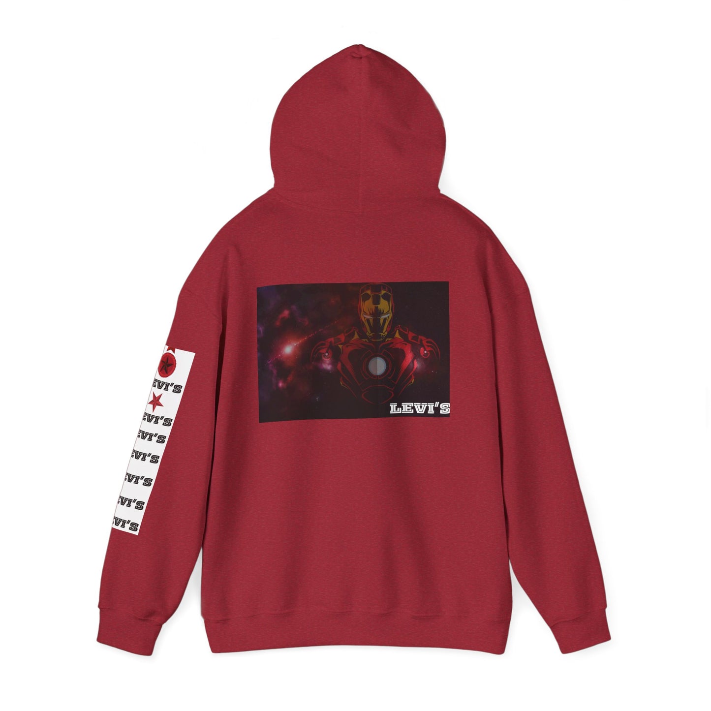 Heroic Unisex Hoodie with Vintage Iron Man Design, Superhero Sweatshirt, Marvel Gift, Cozy Pullover, Casual Wear, Fan Apparel